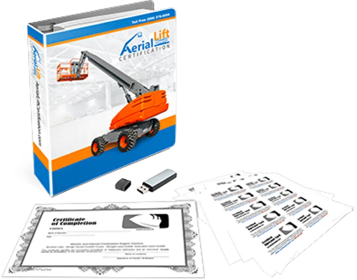 ALC Operator Training Kit binder, USB drive and printed certificates